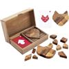 Engelhart - 350101 - Doppio Tangram in Legno a forma di Cuore - Puzzle ecologico - Gioco per 1-2 giocatori - Dai 4 anni