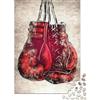 UVTMWVTCUSIQ Guantoni Boxe Rossi Vintage Puzzle 1000 Pezzi Carta per Adulti Arte Sportiva Puzzle per Famiglia Decorazione Relax Regalo 38x26cm/1000pcs