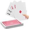 Relaxdays 5x Carte da Gioco Giganti, Mazzo 54 pz., Plastificate, XXL, Regalo, Giant Playing Cards, 18 x 13 cm, colorate