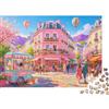DAFUfbw Pink Paris Street 1000 Piece Jigsaw Puzzle Recycled Paper Colorato Building Puzzles per Elderly Divertente E Stimolante Family Game Perfect per Holiday Blessings 52x38cm/1000pcs