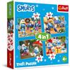 Trefl - I Puffi, Villaggio dei Puffi - Puzzle 4in1, 4 Puzzle, da 35 a 70 Pezzi - Diversi Livelli di Difficoltà, per Bambini dai 4 anni
