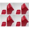 docsmagic.de 4 x Deck Box Red + Card Divider - Porta Mazzo Rosso - PKM - YGO - MTG