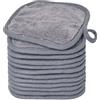 BloomSesame Panni struccanti per viso, occhi, labbra, riutilizzabili, in morbida microfibra per la pulizia del viso, 5inch x 5inch, confezione da 12 (grigio)