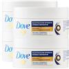 Dove 4x Dove Ricostruzione Intensiva Maschera per Capelli Danneggiati - 4 Barattoli da 200ml ognuno