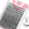 BEYELIAN Ciglia Finte Ciuffetti 280 Pcs D Curl Mixed Ciuffetti Extension Ciglia Fai Da Te Ciglia Finte Naturali per Uso Personale a Casa (40D)
