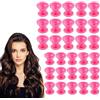 SGERUFZ 30x Bigodini in Silicone Senza Calore, Regalo per Lei, per Acconciature Senza Sforzo, Heatless Hair Curlers, Ricci Senza Calore (15 grandi, 15 piccoli) (Rosa)