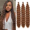 Labooe Ocean Wave Braiding Hair for Black Women Deep Wave Crochet Hair Ocean Wave Crochet Synthetic Hair Extension for Boho Braids (30#, 24inch-3packs)