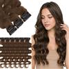 SEGOHAIR Extension con clip in capelli veri, 6 pezzi, per donne e donne, colore marrone medio, 04,25 cm, 31 g
