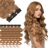 SEGOHAIR Extension con clip in capelli veri, 6 pezzi, per donne e donne, colore marrone chiaro #06,25 cm, 31 g