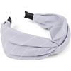 styleBREAKER Cerchietto donna in tessuto a righe stile retrò,Blu chiaro