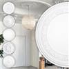 HEXIM Perfect stucco rosone - grande selezione di rosoni da soffitto in schiuma rigida PU, robusto, elemento decorativo (B3014 - Ø 320 mm) Bordo per lampadario medaglione decorazione interna