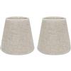 Eastlion 2 Paralumi E14/E27 per Lampade da Tavolo,Lampadari di Cristallo,Paralume Superiore 10 cm x Altezza14 cm x Inferiore 16 cm Lino