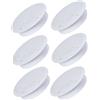 Sewokon 6 Pezzi Passacavo da Scrivania 80 mm, Copertura Foro da Scrivania, Passacavo da Scrivania, Copertura Foro Cavo da Scrivania, Passacavo (Grigio Bianco)