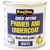 Rustins WHPU250 250ml Quick Dry Primer/ Undercoat - White by Rustins