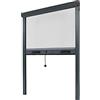 AvosDim.com stores, rideaux, moustiquair Zanzariera a Rullo in alluminio, Grigio antracite - L150 x A230cm, anti Insetti, Riducibile per finestra, Avvolgimento Verticale