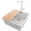 PRIMAGRAN Lavandino da Cucina Bianco - London Slim, 46x47cm