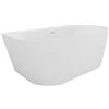 Vente-unique - Vasca da bagno semi-freestanding 1 posto Amobia - acrilico - bianco