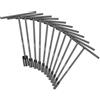 pgroup Set di Chiavi a Bussola con Impugnatura a T, 11 Pezzi Metrici (6mm, 7mm, 8mm, 9mm, 10mm, 11mm, 12mm, 13mm, 15mm, 17mm, 19mm), Esagono 6 Punti, CR-V, Marcatura Laser, per Riparazione Moto e Auto