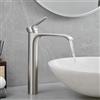 Kelelife Rubinetto da bagno a cascata rubinetto da bagno alto miscelatore monocomando, argento (nichel spazzolato)