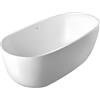 Vente-unique - Vasca da bagno freestanding 1 posto Nica - acrilico - bianco