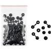 FRAMIG® Bottoni Antivento per Zanzariere Universali | Kit Ricambi Zanzariera per Fissaggio Rete Antinsetto | Clip a Pressione per Finestre e Porte | Ganci Resistenti in Plastica | Set 50 pezzi - NERO