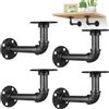YAUNGEL 4PCS Supporti per Scaffali Industriali in Tubo