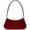 GETERUUV Borse a tracolla da donna in pelle verniciata rossa borsa a coquette fiocco borsa Y2k piccola borsa a tracolla mini pochette borsa a mano, Pelle verniciata rosso vino