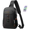 HEROIC KNIGHT Borsa a Tracolla Uomo e Donna per iPad fino a 11,3con Porta USB