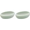 Gedy Marika Portasapone, Ceramica, Verde, 12 x 8,3 x 3 (Confezione da 2)