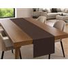 Claseba Runner da tavola in 100% cotone (cioccolato, 45 x 150 cm)