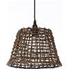LUSSIOL Lampadario Delhi, Sospensione Rattan 60W, Marrone, ø29 x H25 cm