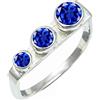 SILVERTROVE in Anello placcato argento con Zaffiro blu coltivato in laboratorio pietra preziosa per uomo e donna gioielli fatti a mano di CRG1265AO_69 (22.0)