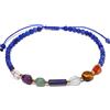 Wizock Cavigliera con perline Reiki dei 7 chakra, spirituale, con pietre colorate e cristalli, per donne, meditazione, yoga, spiaggia, gioielli, Grande, Pietra Rame, Lapislazzuli