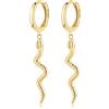 MARLION JEWELS Orecchini da donna in argento 925 con perle di serpente. Set Orecchini da donna con finitura in argento sterling o oro 18 carati ideali per regalo... Gioielli (Placcato oro)