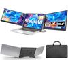 siaviala 15,6" Monitor Portatile Ultra-Sottile, Doppio Schermo PC Portatile IPS 1920x1080 FHD, Triplo Schermo PC Portatile per Laptop da 13-17,3, Plug & Play per Windows/Mac/Android/Switch/PS5