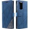 SONWO Cover per OnePlus 9, Flip Caso in PU Pelle Case Cover Portafoglio Custodia per OnePlus 9, [Kickstand] [Slot per Schede], Blu