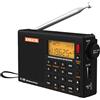 XHDATA R-108 Radio Portatile FM AM SW Radio multibanda Ricaricabile Eccellente Ricezione Visualizzazione Dell'Ora Retroilluminazione Della Radio Digitale Tempo Di Sospensione Allarme Nero