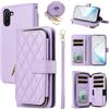 ELISORLI Custodia a Portafoglio per Samsung Galaxy Note 10 5G con Tracolla da Polso, 9+ Slot per Schede Portamonete con Cerniera, Custodia in Pelle PU di Lusso con Supporto per Cellulare per Note10 No