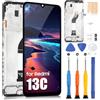 ARSSLY Schermo LCD per Redmi 13C Display LCD per Xiaomi Redmi 13C 23100RN82L 23106RN0DA 6,74 Pollici Sostituzione Touch Screen Digitizer Assembly con Kit Riparazione, Nero con Telaio