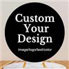 BELECO 185cm Sfondo rotondo personalizzato con immagine, logo e testo, adatto per compleanno, baby shower, matrimonio, decorazioni feste e shooting studio fotografico