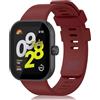 Tobfit Cinturino per Xiaomi Redmi Watch 4/ Redmi Watch 5, Cinturino Silicone di Morbido Traspirante per Xiaomi Smart Band 8 Pro/ 9 Pro Cinturini (Vino rosso)