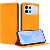 TAUYN Cover Custodia Folio in Pelle per Oppo A7 Pro Max | Design a Flip Magnetico Premium PU Pelle Antiurto Wallet Case, con Supporto & Porta Carta Protezione Completa. Giallo