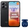 XIAOMI REDMI 17 5G Smartphone 4G+256GB,Helio G91-Ultra processore,display da 6,9 120Hz,Batteria da 7500mAh,Doppia fotocamera posteriore 50MP,Nero,incluso cuffie smart incluse blu