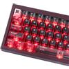 JakeTsai Copritasti per PC Double Shot, 138 tasti rossi e neri, copritasti trasparenti con profilo in ciliegio, per tastiere meccaniche Cherry MX Switch ANSI e ISO