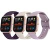 Tobfit 3 Pezzi Tobfit Cinturino per Amazfit GTS/ GTS 2/GTS 2 Mini, 20mm in Silicone Sportivo per Amazfit Bip/Bip U/Bip Lite/Bip S/Bip 3/Amazfit GTS 2e/GTS 3/GTS 4/GTS 4 Mini/GTR 42mm