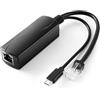 Revotech Splitter Poe Attivo 5V/3A Micro USB Plug, Uscita da 48V Poe a USB 5V/3A, 10/100Mbps Conforme a IEEE802.3af/at, Adattatore Poe per Dispositivi Micro USB, Pi 3B/3B+ (USB0503)