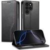 LIAOCY Custodia Business per Ulefone Note 22, Cover Wallet Flip in PU Pelle [Chiusura Magnetica], Cover Resistente alle Cadute con Supporto, Black.