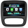 CAMECHO [6+128G 8-Core] Android 15 Carplay Autoradio per Opel Vivaro B 2014-2018/Renault Trafic 3 2014-2021, DSP Wireless Android Auo, 9 Stereo Bluetooth GPS WiFi FM/RDS EQ Mirror Link+Telecamera