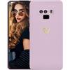 Kaywzo Cover per Samsung Galaxy Note 9,Custodia in Silicone TPU Liscio di Morbido con Modello Cardiaco,Design Minimalista,Ultrasottile Donna Antiurto Case Cover,Viola