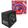 Caliber Altoparlante auto - con cavi - subwoofer - amplificatore da incasso - ingresso RCA - plug and play - BC112SA - 200 Watt RMS - nero - 330 x 400 x 355 mm